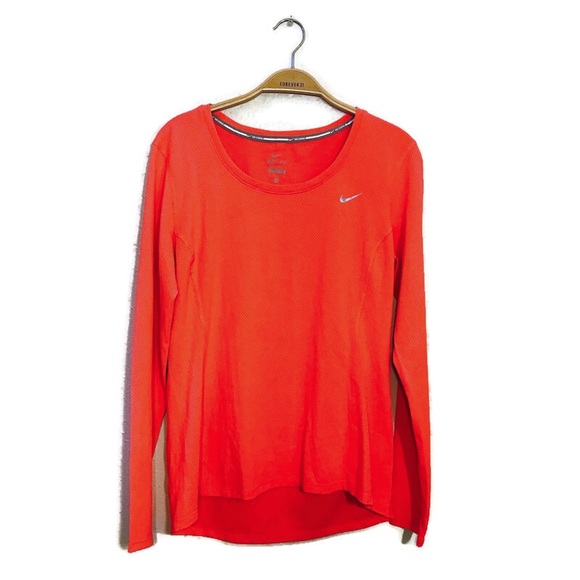 nike orange long sleeve shirt